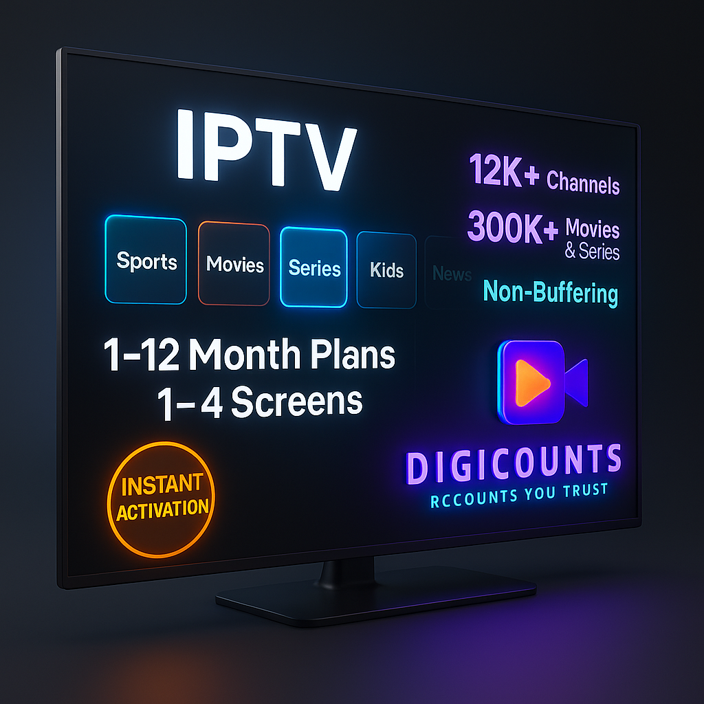 Premium IPTV Subscription – 12,000+ Live Channels & 300,000+ On-Demand Titles