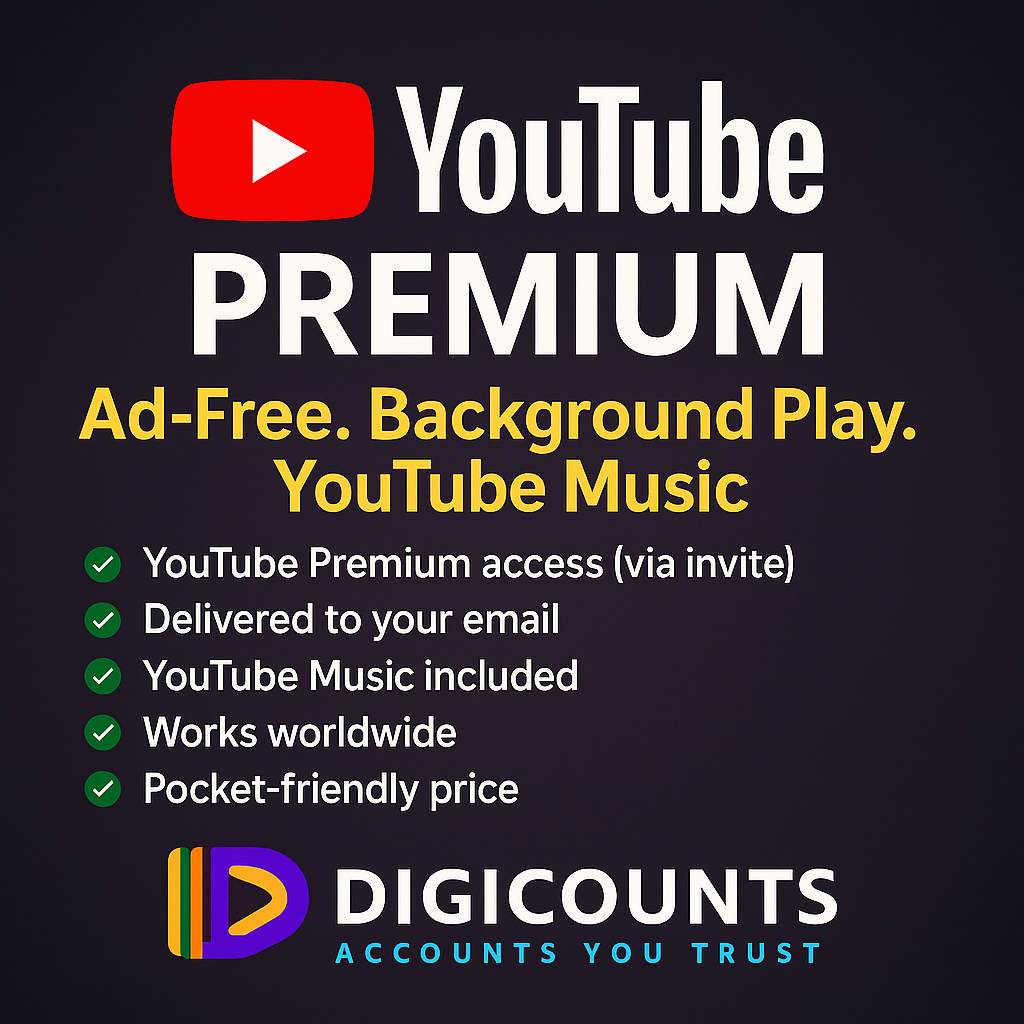 YouTube Premium Invite Access – Ad-Free + YouTube Music (Email Delivery)