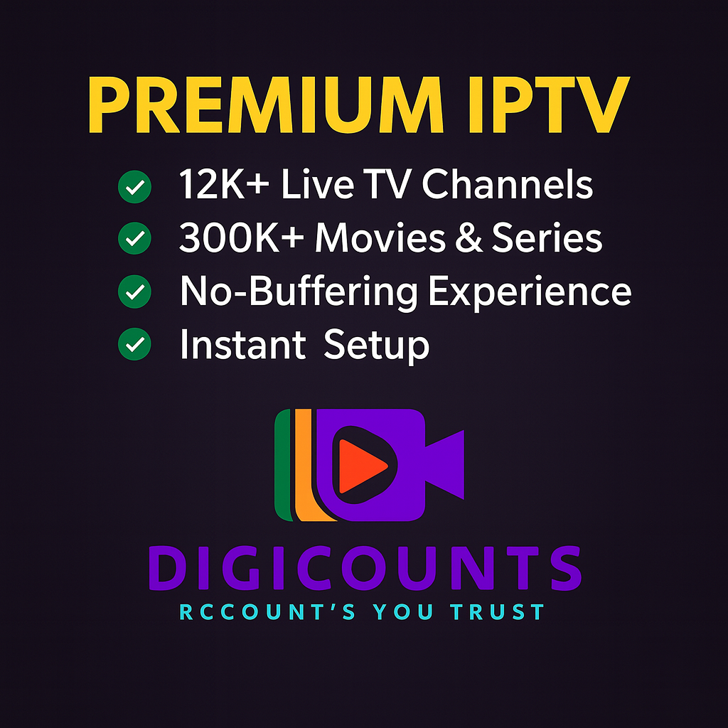 Premium IPTV Subscription – 12,000+ Live Channels & 300,000+ On-Demand Titles