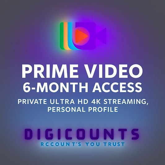 Prime Video 6-Month Access – Personal Profile, 4K Streaming